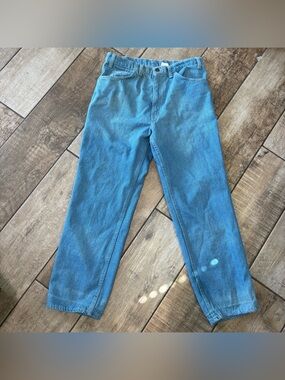 Vintage Levis With a Skosh More Room 34x30 White Tab Label USA Light Wash